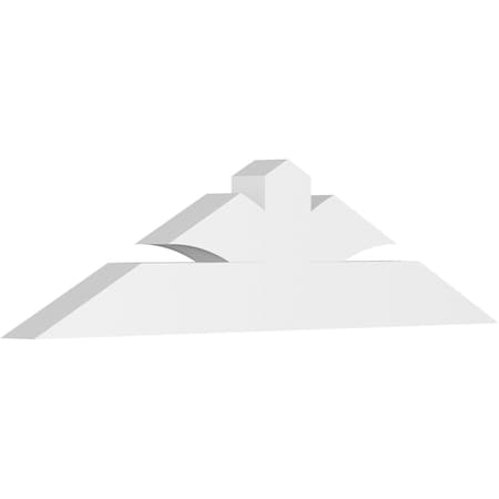 Ekena Millwork Richland Architectural Grade PVC Gable Bracket, 60"W x 15"H x 4"D x 6"F, 6/12 Pitch GBP060X15X0406RIC00